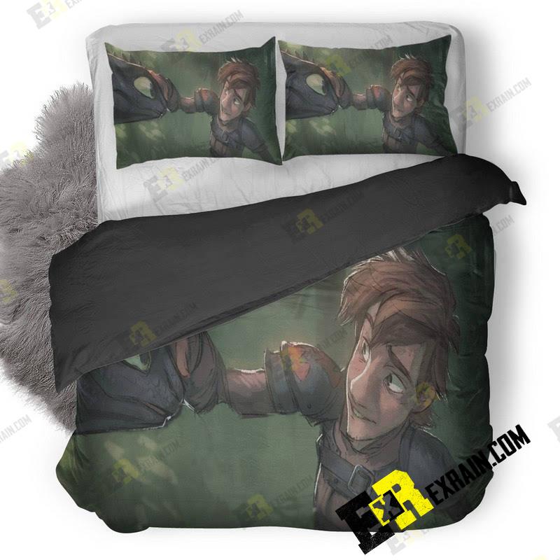 Toothless And Minion Sketch Art Ro 3D Customized Duvet Cover Bedding Set