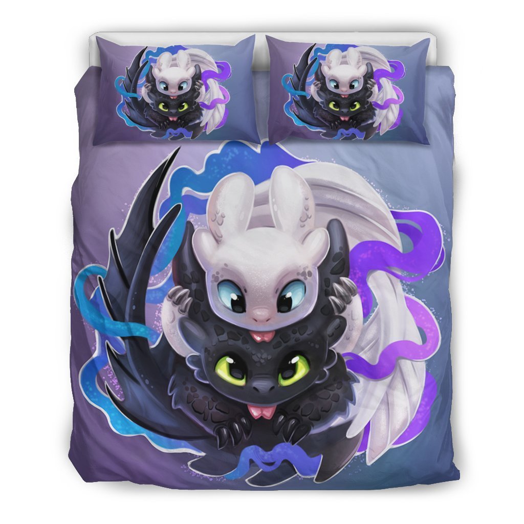 Toothless And The Light Fury Duvet Cover Bedding Set