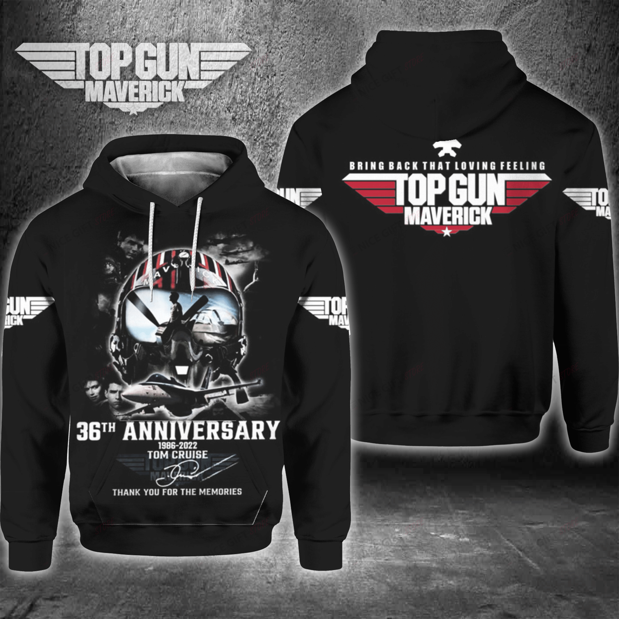 Top Gun Maverick 36th Anniversary 3D Hoodie Gift For Fans