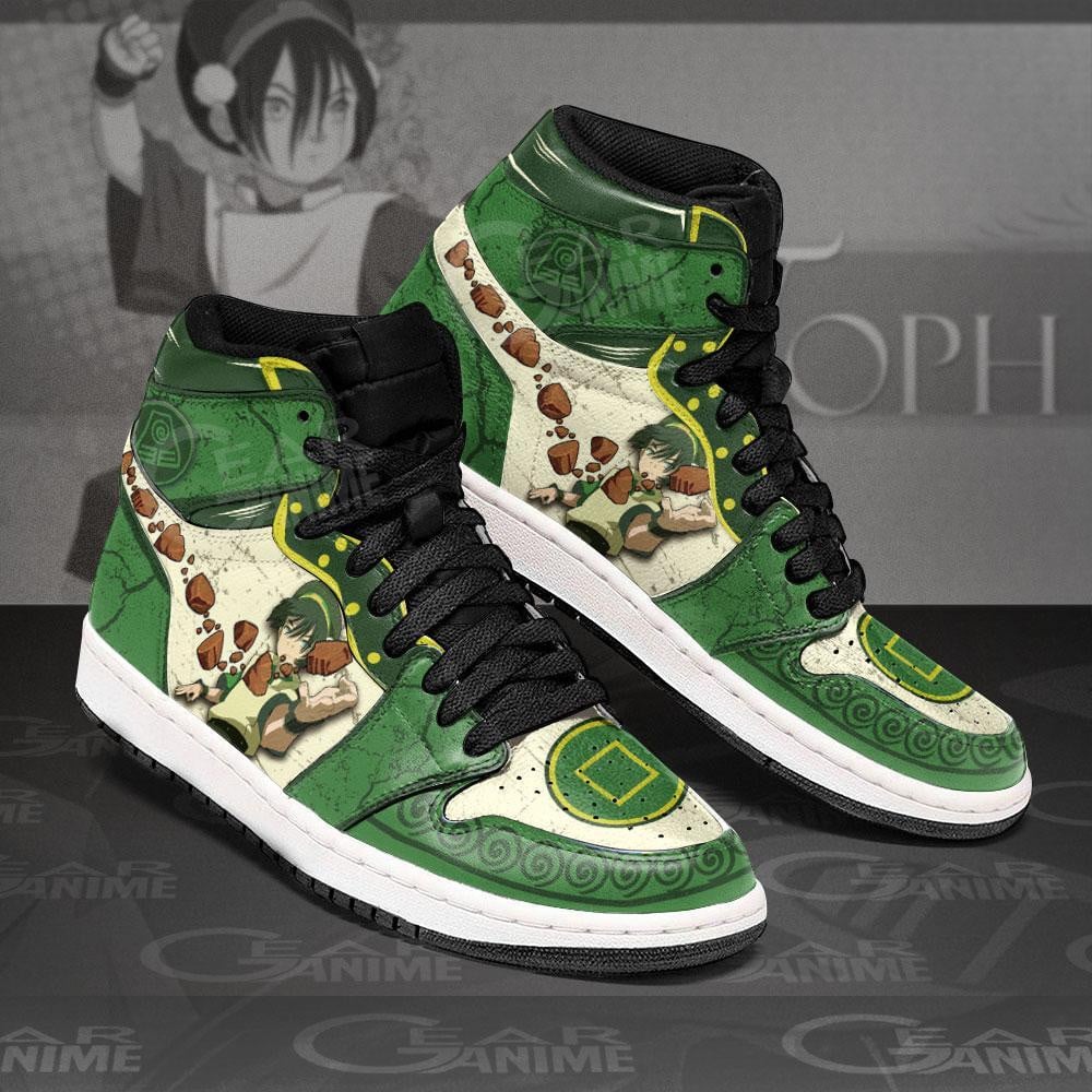 Toph JD1s Sneakers Avatar The Last Airbender Anime Shoes, Air Jordan Hightop