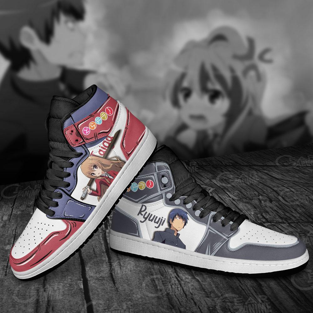 Toradora Takasu Ryuuji and Aisaka Taiga JD1s Sneakers Anime Shoes, Air Jordan Hightop