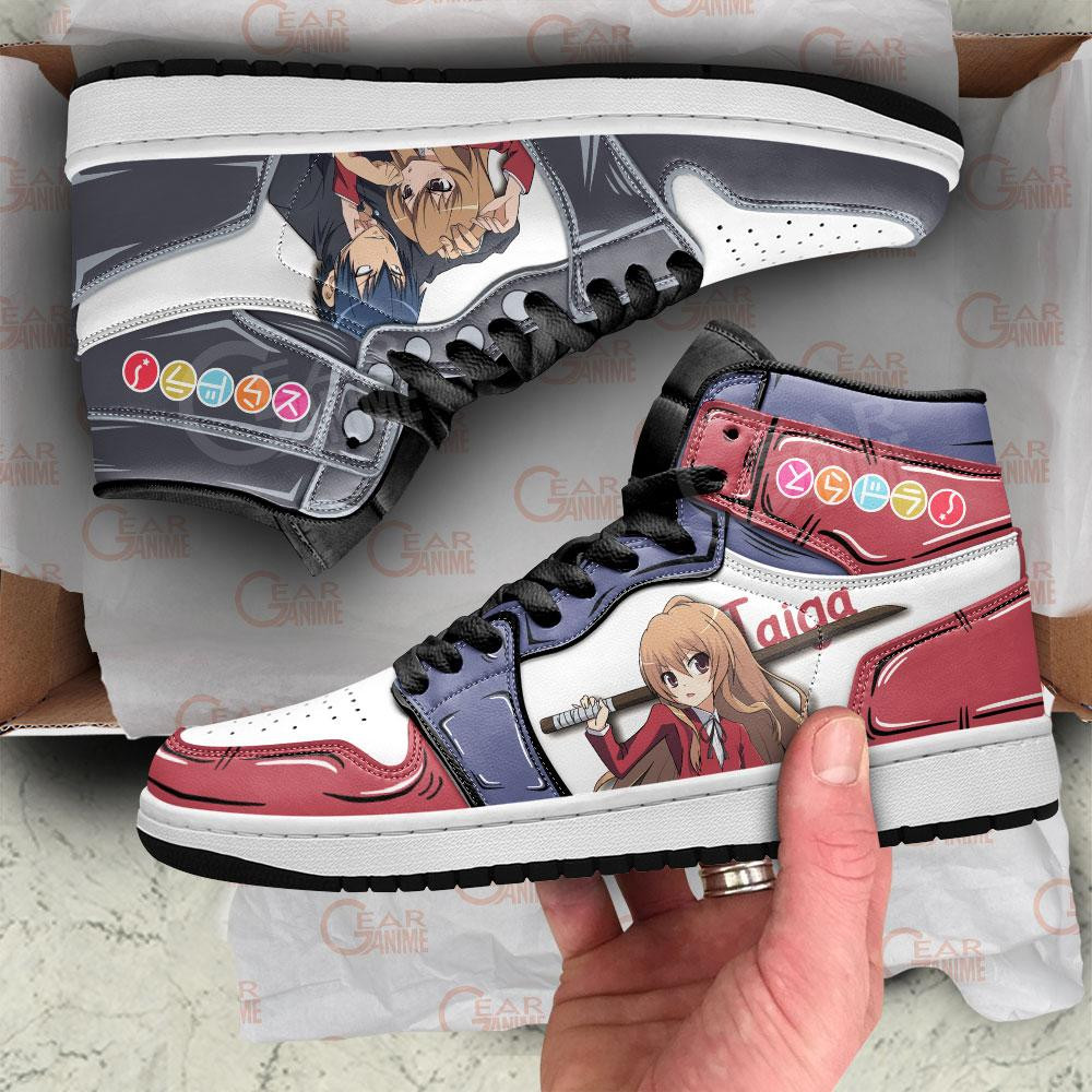Toradora Takasu Ryuuji and Aisaka Taiga JD1s Sneakers Anime Shoes, Air Jordan Hightop