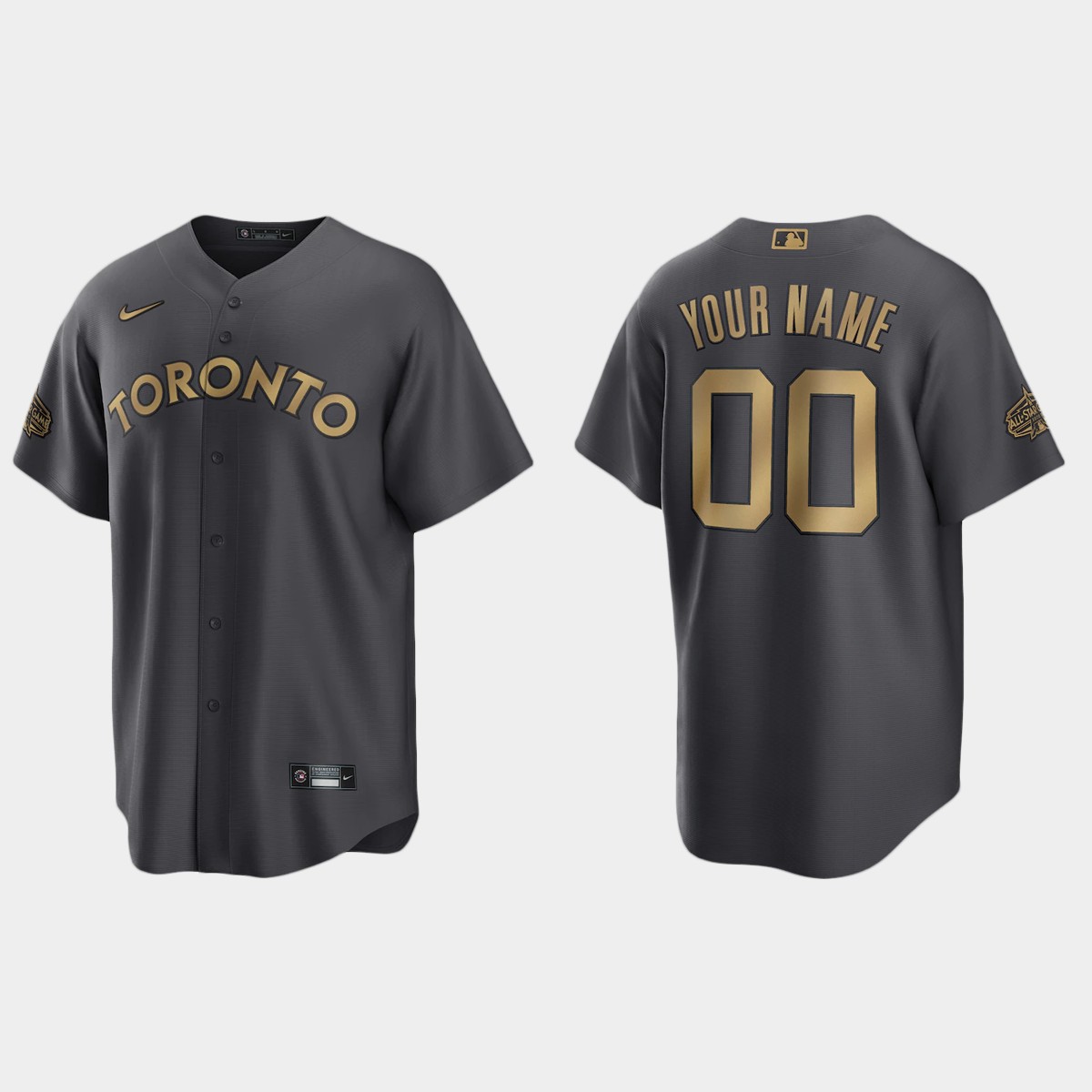 Toronto Blue Jays Custom 2022 MLB All-Star Game Jersey - Charcoal