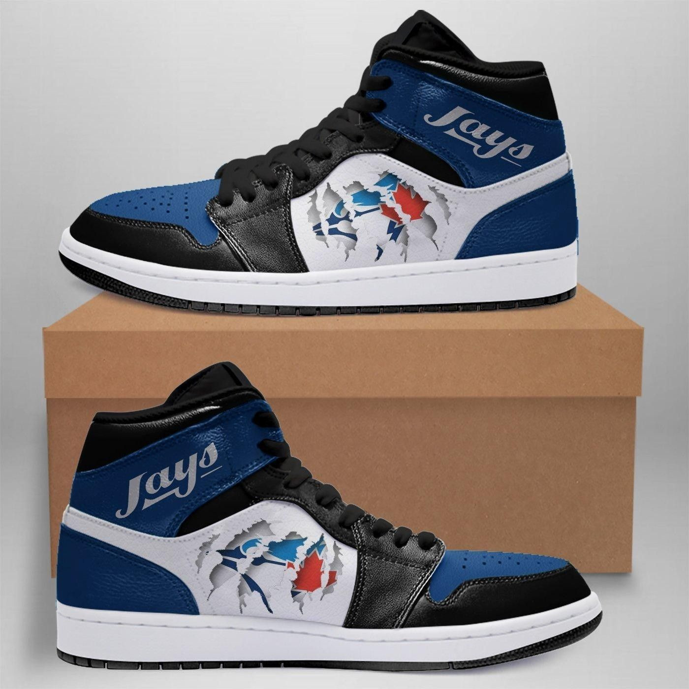 Toronto Blue Jays MLB Sneakers Gift For Fans High Top Air Jordan Sneaker, Air Jordan Hightop