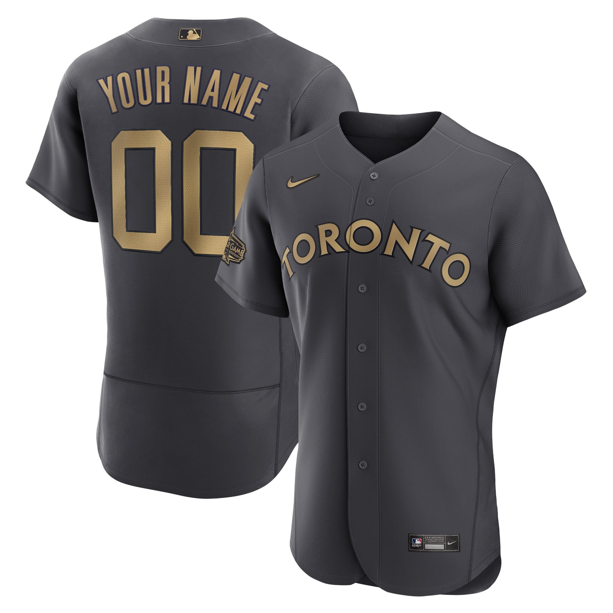 Toronto Blue Jays Nike 2022 MLB All-Star Game Authentic Custom Stitched Jersey – Charcoal