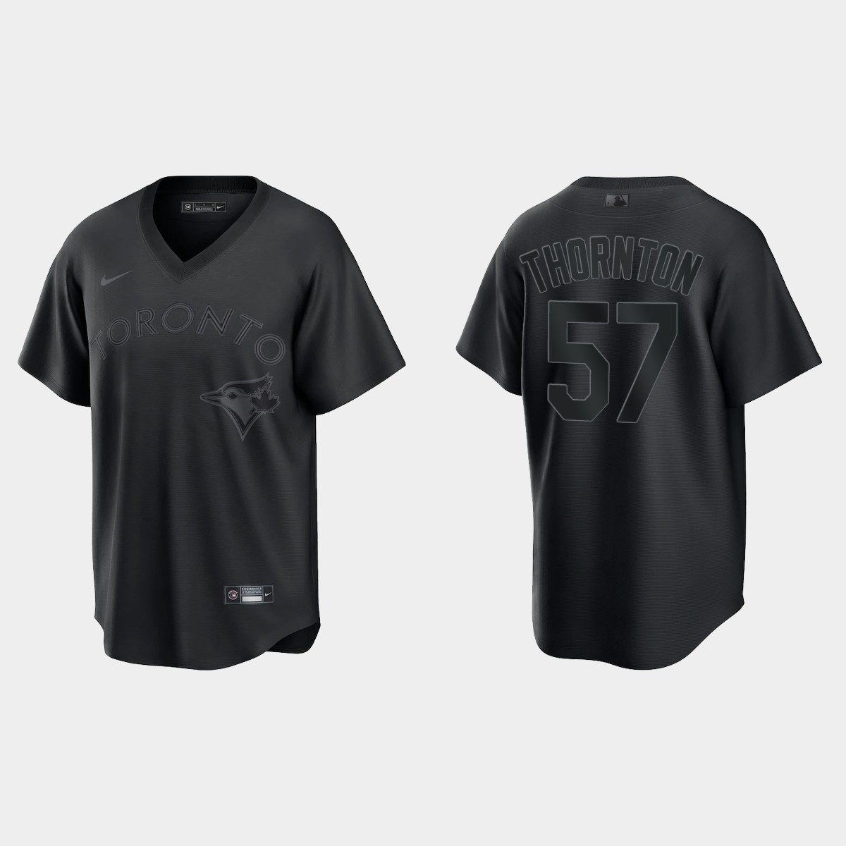 Toronto Blue Jays Trent Thornton Pitch Black Fashion Jersey - Black