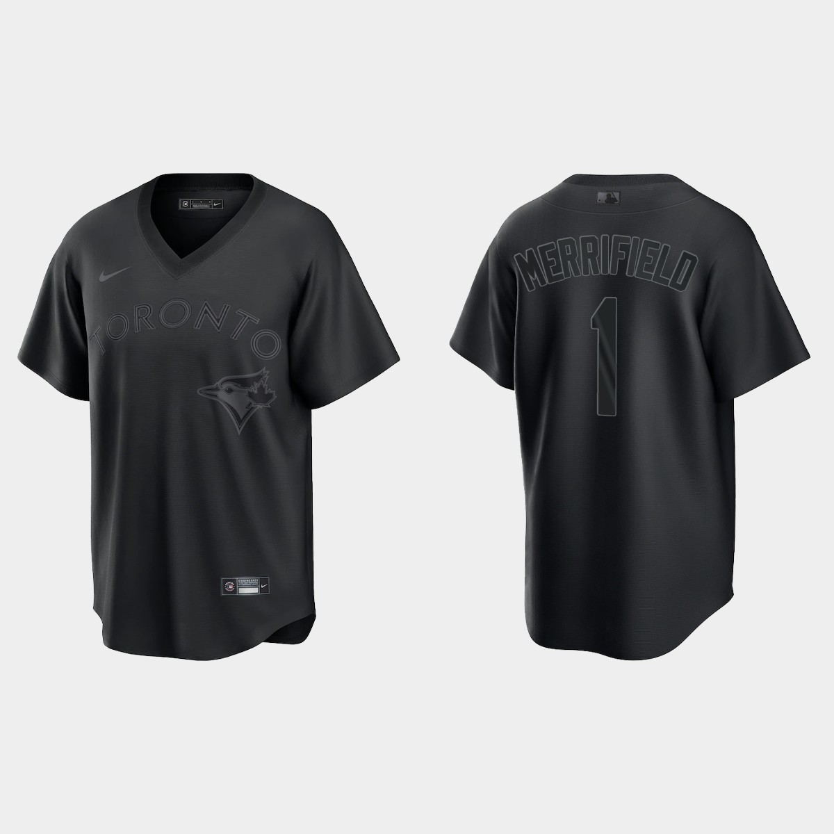 Toronto Blue Jays Whit Merrifield Pitch Black Fashion Jersey - Black
