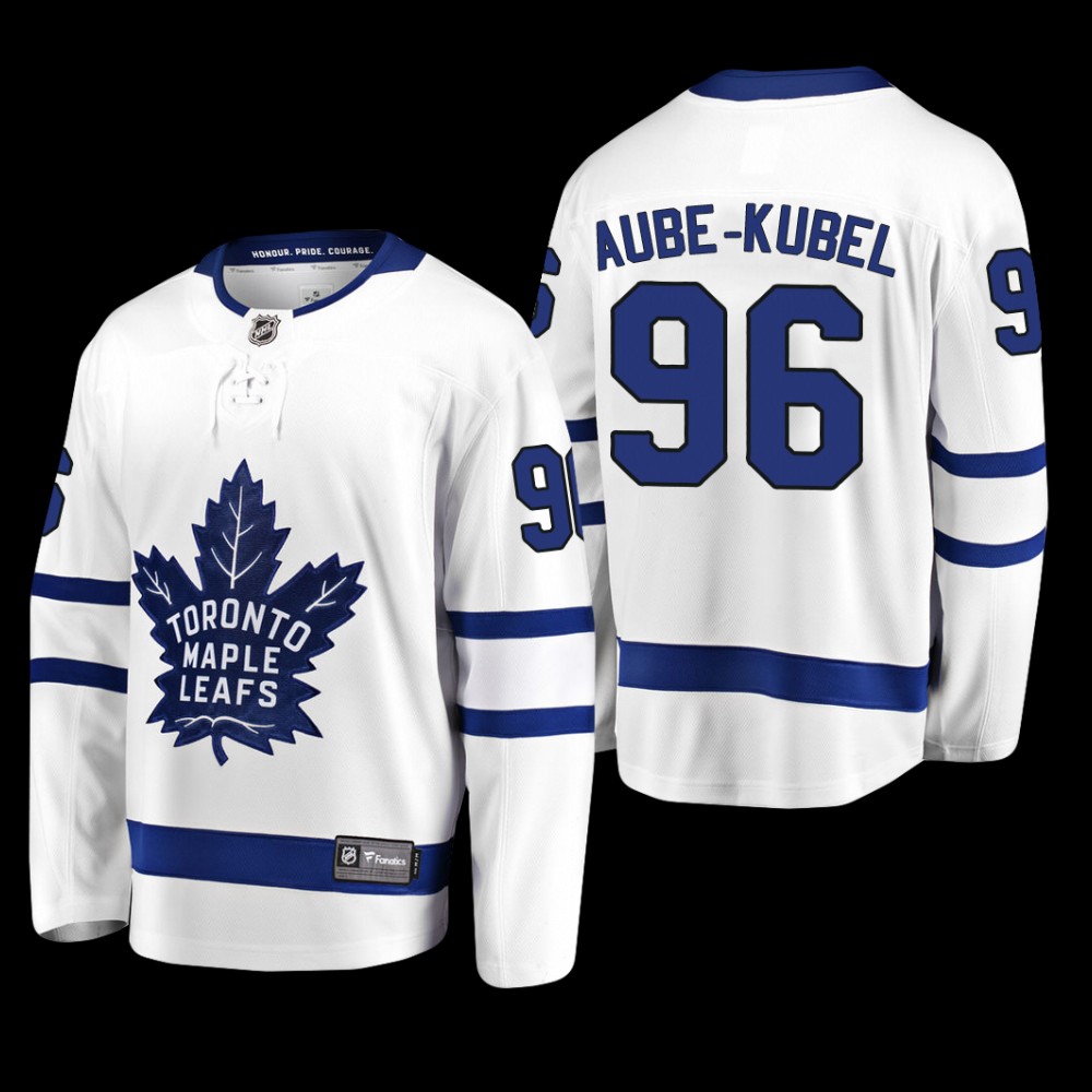 Toronto Maple Leafs #96 Nicolas Aube-Kubel White 2022 Away Breakaway Player Jersey
