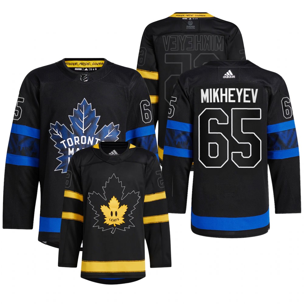 Toronto Maple Leafs 2022 Drew house Jersey Ilya Mikheyev Black #65 Alternate Uniform