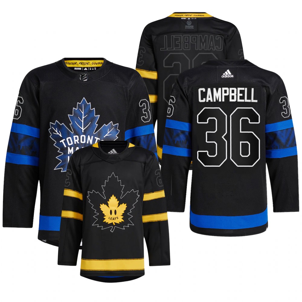 Toronto Maple Leafs 2022 Drew house Jersey Jack Campbell Black #36 Alternate Uniform
