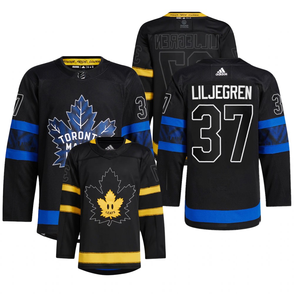 Toronto Maple Leafs 2022 Drew house Jersey Timothy Liljegren Black #37 Alternate Uniform