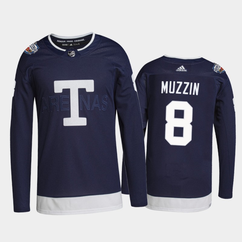 Toronto Maple Leafs 2022 Heritage Classic Jersey Jake Muzzin Navy #8 Primegreen Uniform
