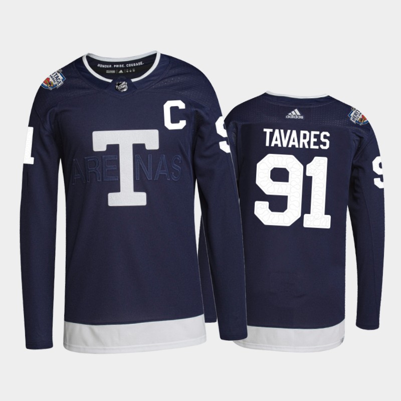 Toronto Maple Leafs 2022 Heritage Classic Jersey John Tavares Navy #91 Primegreen Uniform