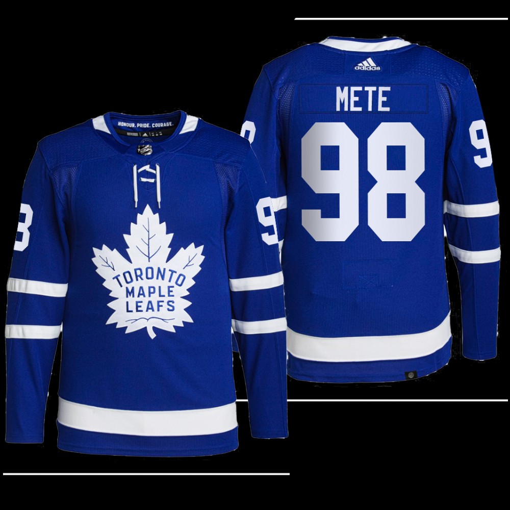 Toronto Maple Leafs 2022 Primegreen Jersey Victor Mete Blue #98 Home Uniform