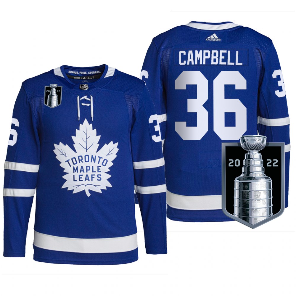 Toronto Maple Leafs 2022 Stanley Cup Playoffs Jersey Jack Campbell Royal #36 Pro Uniform