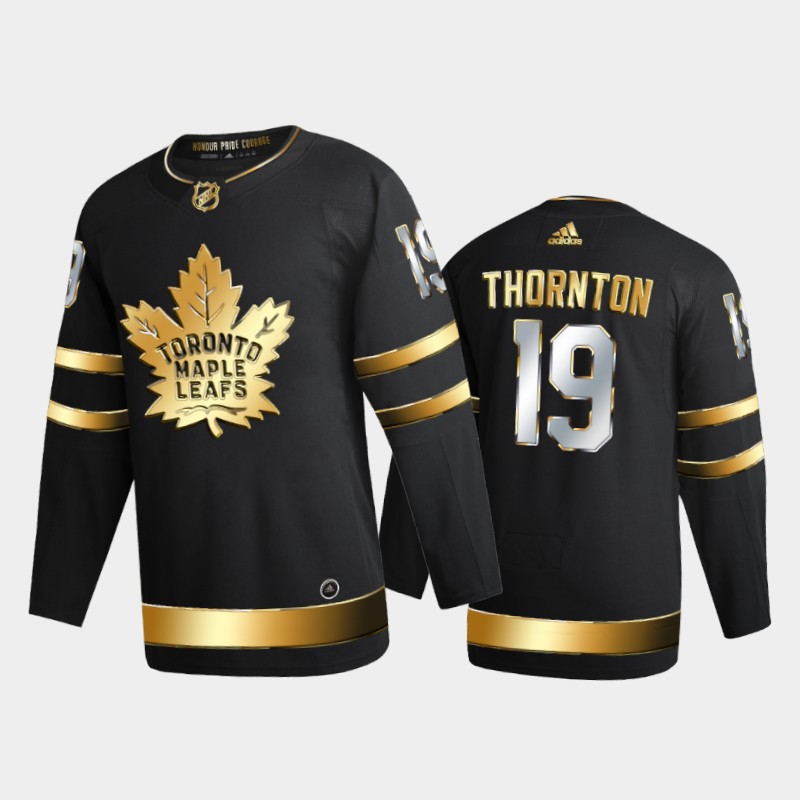 Toronto Maple Leafs Joe Thornton #19 2020-21 Golden Black Limited Edition Jersey