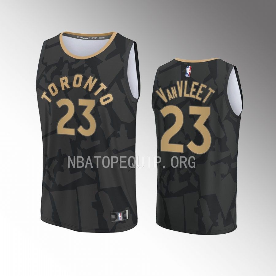 Toronto Raptors #23 Fred VanVleet City Edition Jersey 2022-23 Fastbreak Black