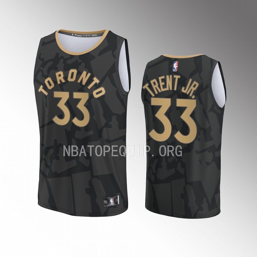 Toronto Raptors #33 Gary Trent Jr. City Edition Jersey 2022-23 Fastbreak Black