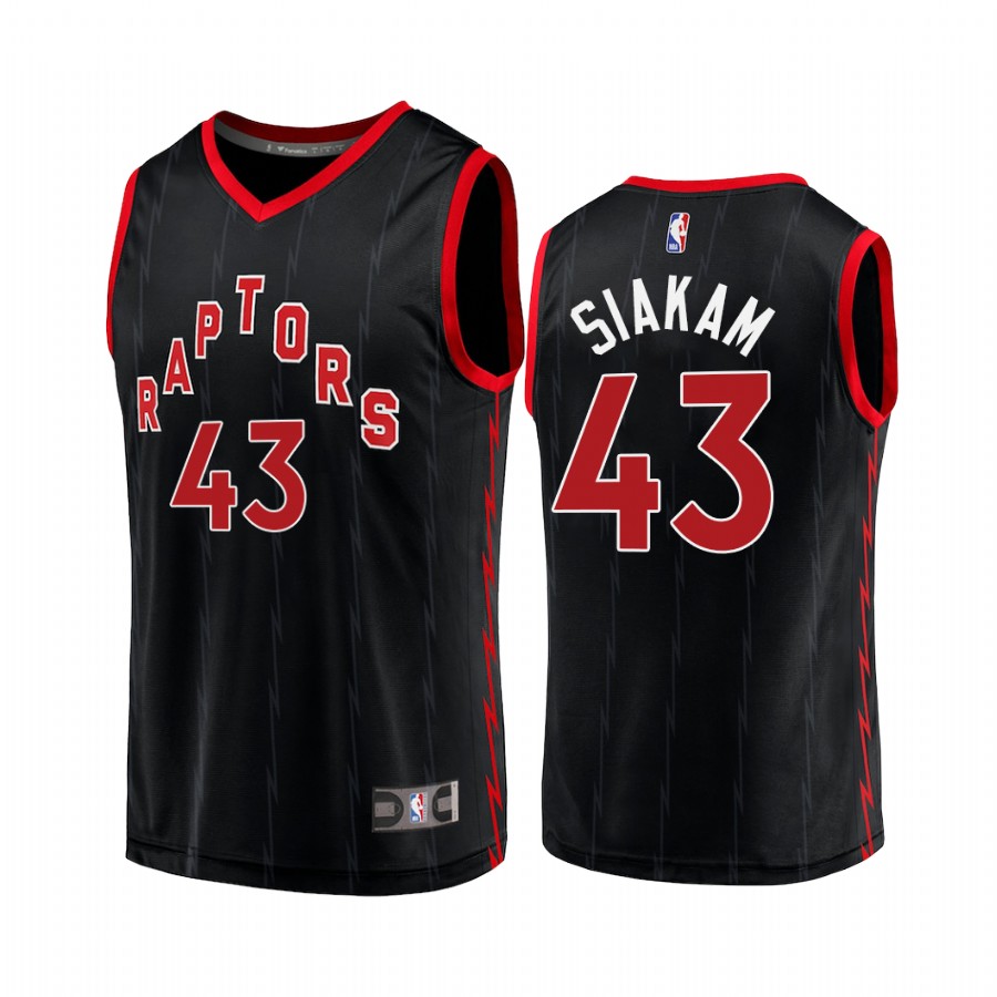 Toronto Raptors #43 Pascal Siakam Jersey 2020-21 Black Statement Edition