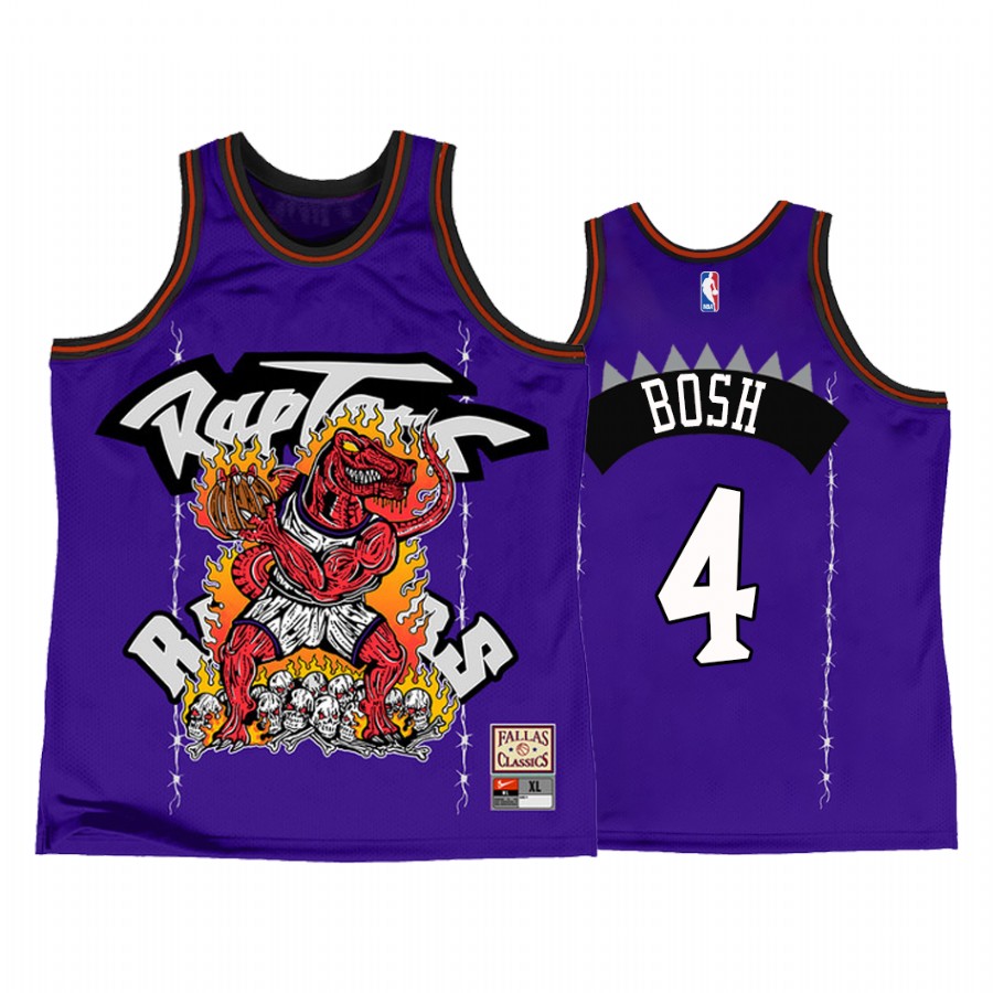 Toronto Raptors Chris Bosh #4 Purple Warren Lotas Jersey