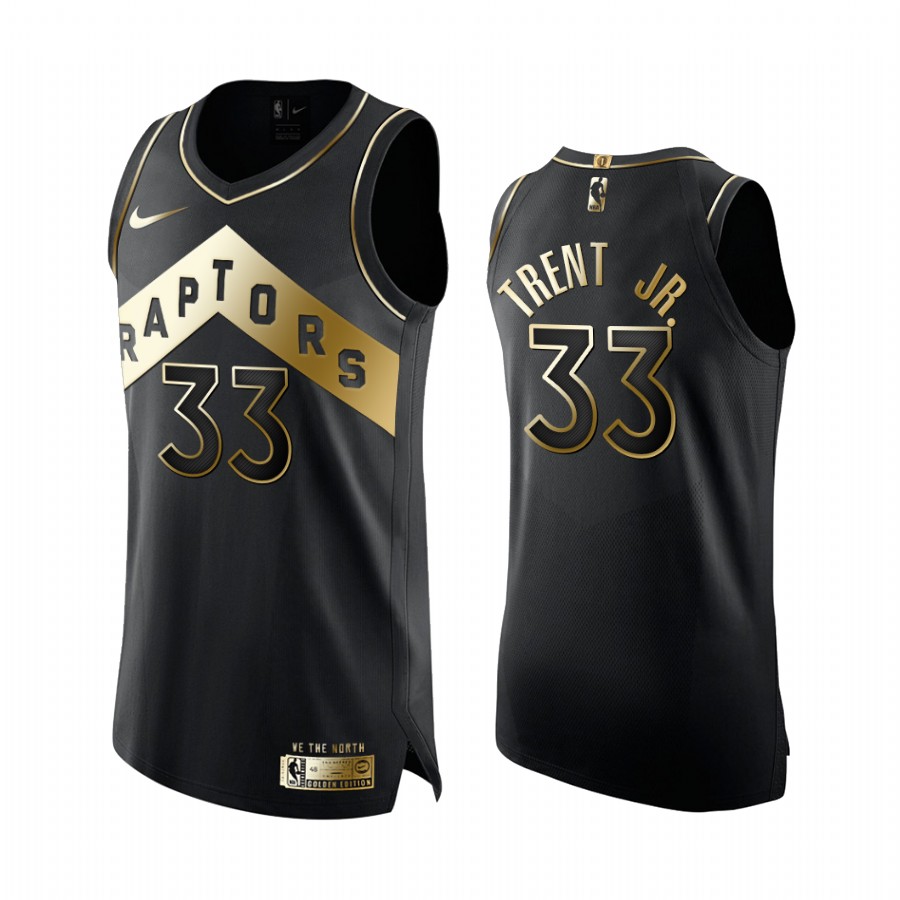 Toronto Raptors Gary Trent Jr. Black 2021 Golden Limited Edition Jersey