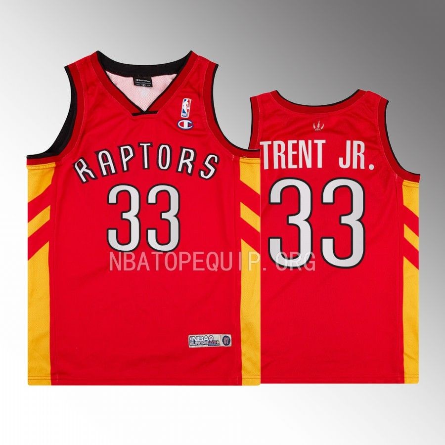 Toronto Raptors Gary Trent Jr. NBA Euro Live Tour 2007 #33 Red Throwback Jersey