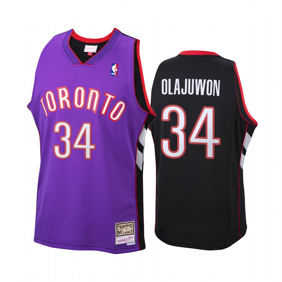 Toronto Raptors Hakeem Olajuwon #34 1999-2000 Road Throwback Jersey