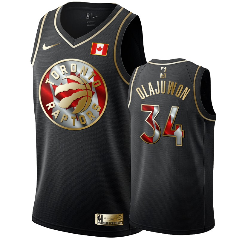 Toronto Raptors Hakeem Olajuwon Canada Day #34 Black Jersey