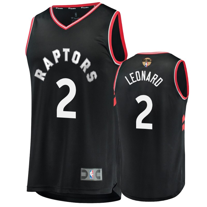 Toronto Raptors Kawhi Leonard Black 2019 NBA Finals Statement Jersey