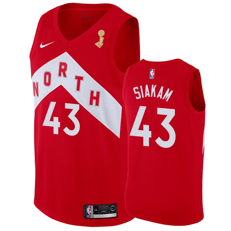 Toronto Raptors Pascal Siakam #43 2019 NBA Finals Champions Red Earned Jersey