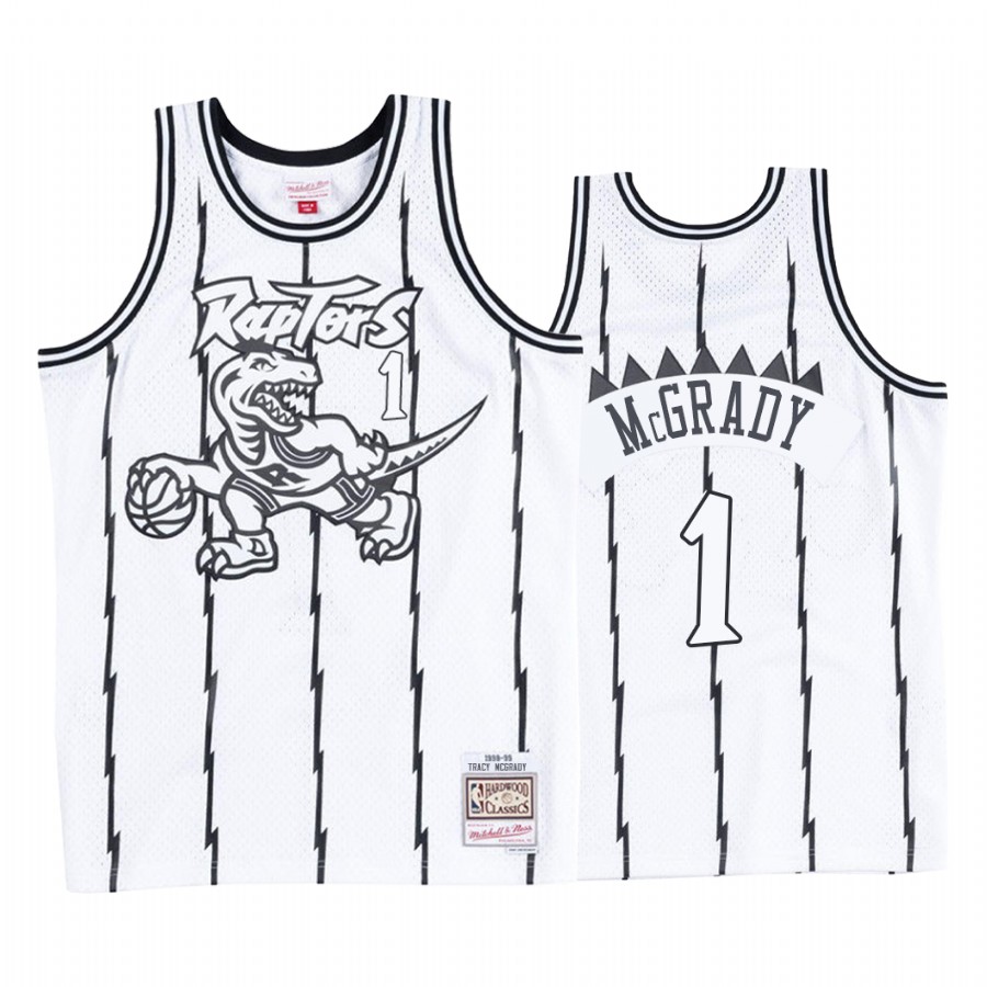 Toronto Raptors Tracy McGrady #1 White Black Concord Collection Jersey