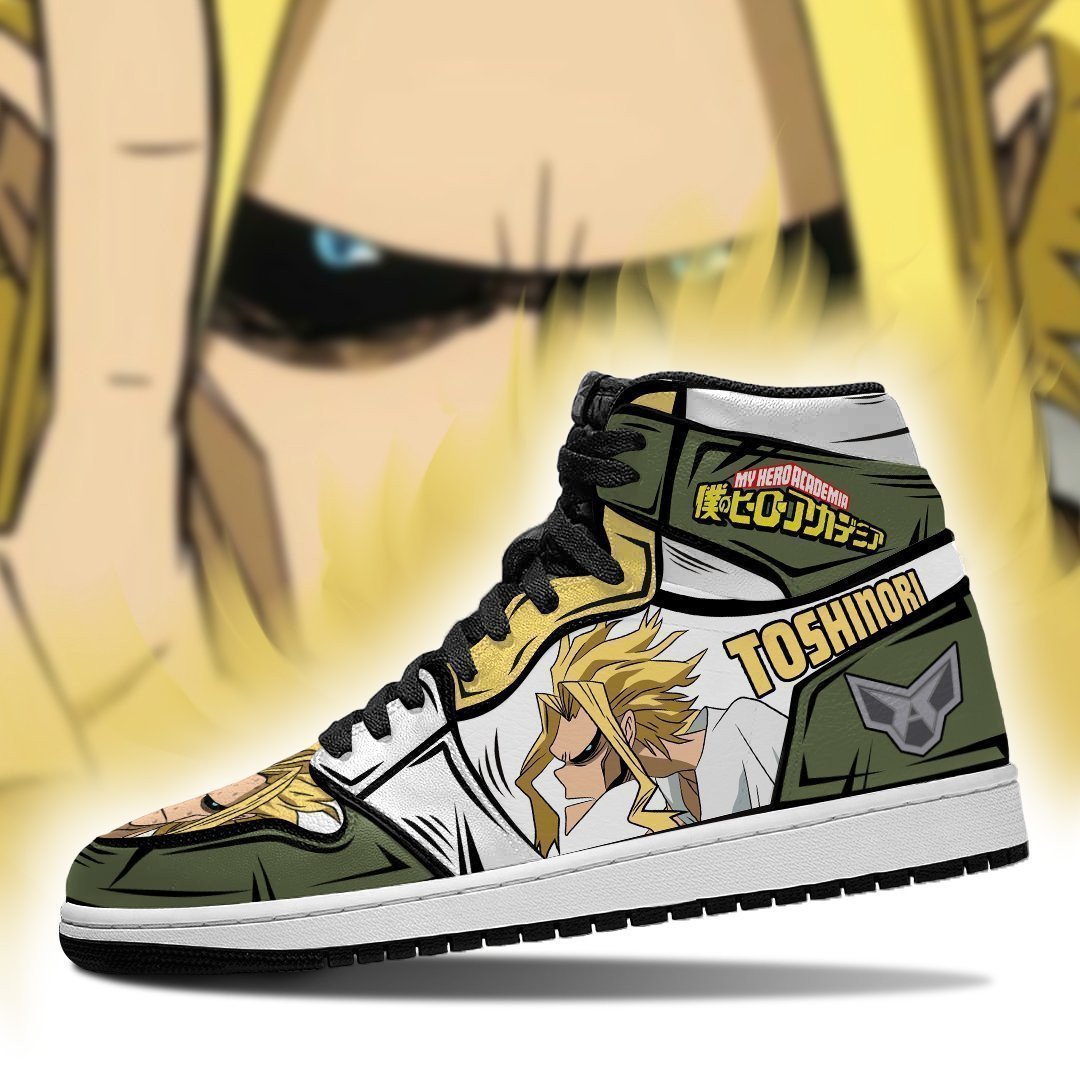 Toshinori Yagi JD1s Sneakers Anime My Hero Academia Shoes, Air Jordan Hightop
