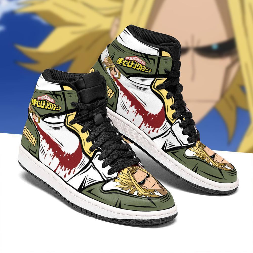 Toshinori Yagi JD1s Sneakers My Hero Academia Anime Shoes, Air Jordan Hightop