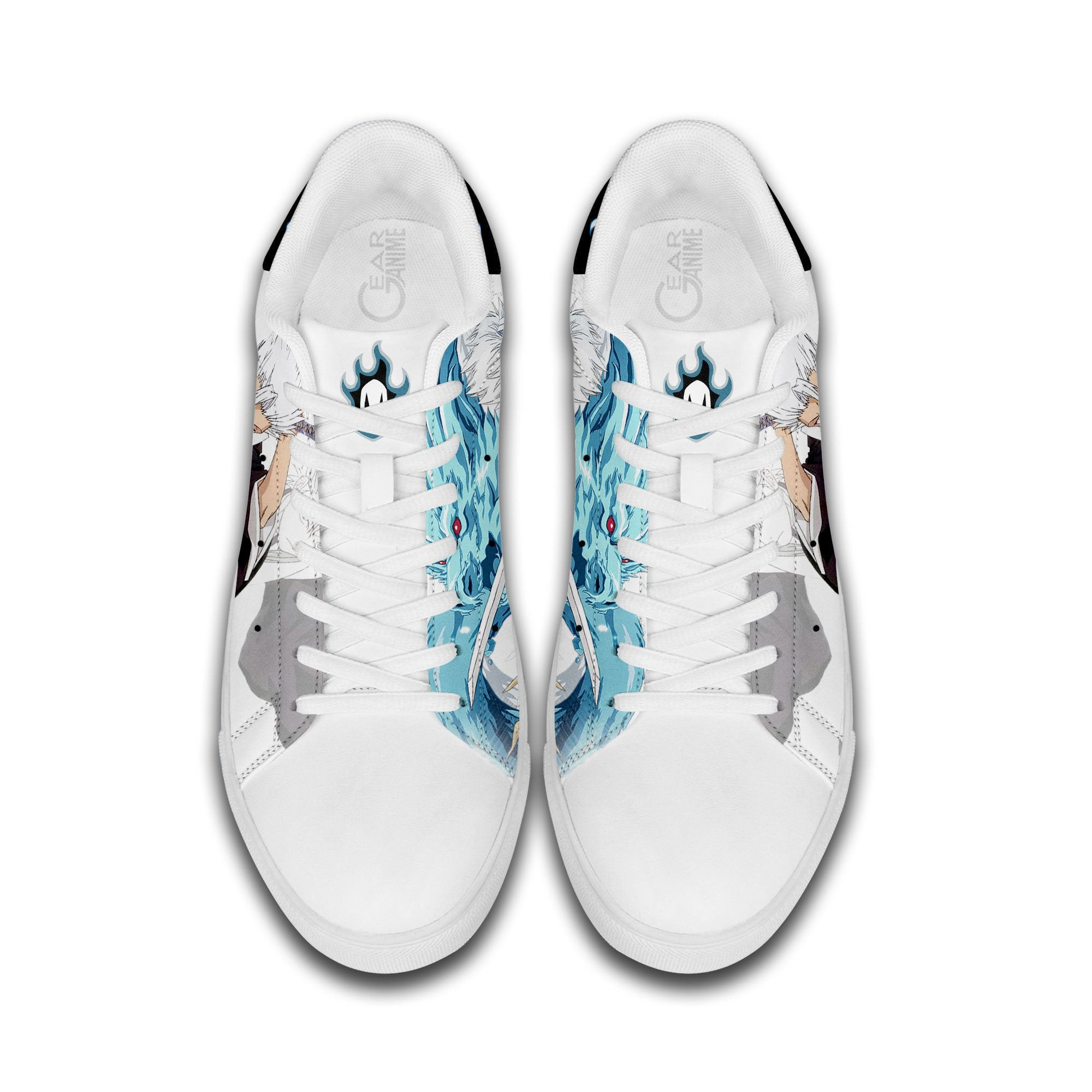 Toshiro Hitsugaya Skate Sneakers Custom Anime Bleach Shoes