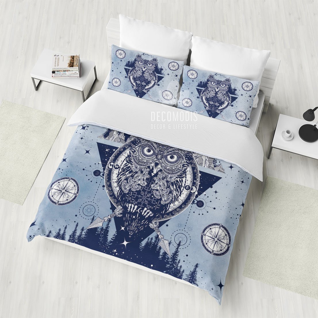 Totem , Bold And Daring Designer , Owl , Animal Totem Duvet Cover Bedding Set