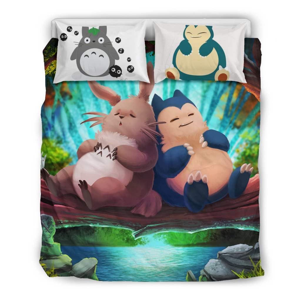 Totoro Snorlax Sleeping Duvet Cover Bedding Set