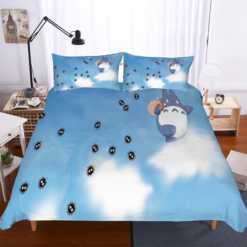 Totoro Theme Pattern Homeupplies Digital Printed 3D Customized Duvet Cover Bedding Set