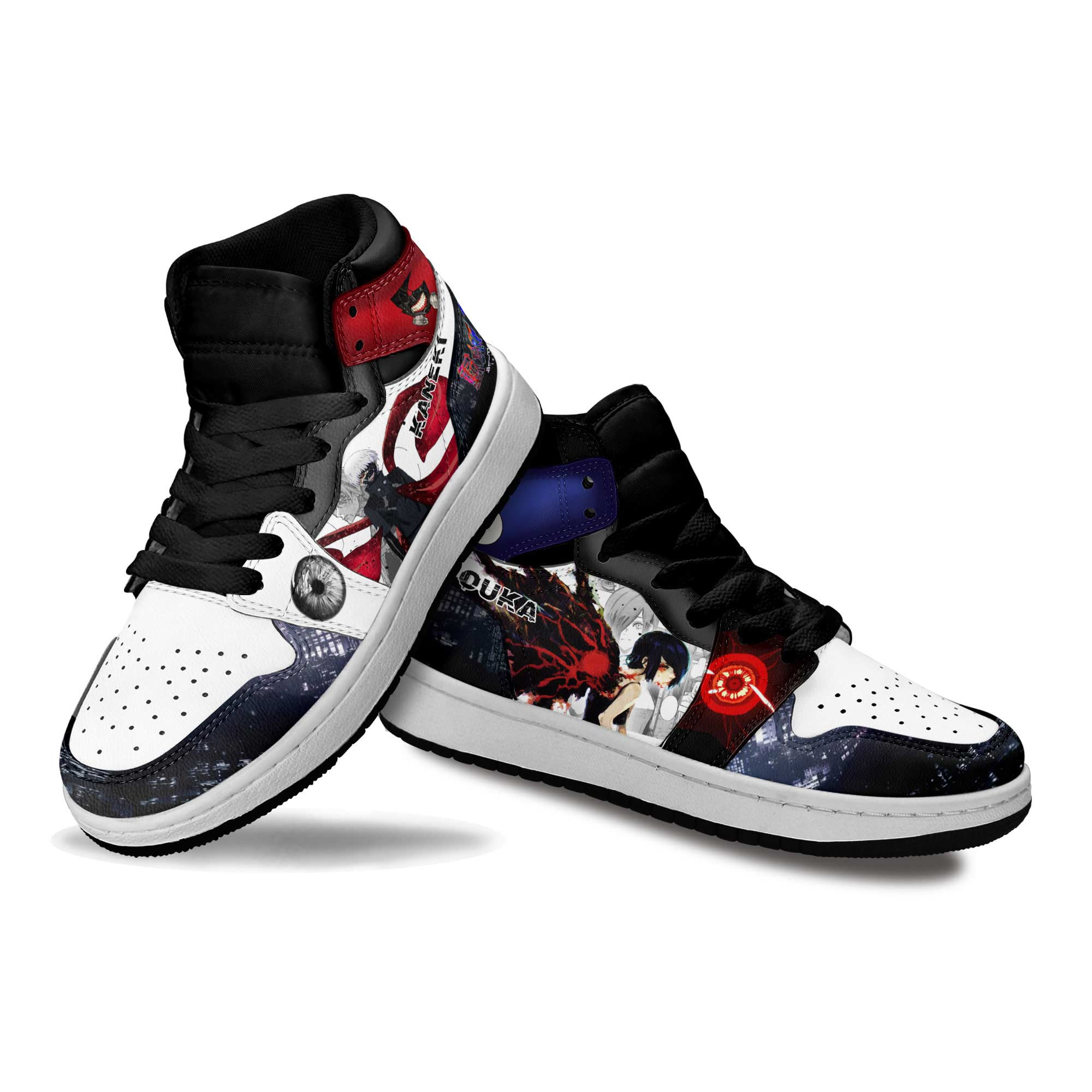 Touka Kaneki Kids Sneakers Custom Tokyo Ghoul Anime Shoes For Kids