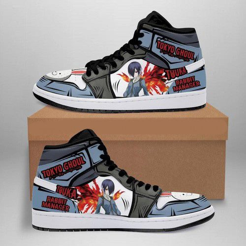Touka Kirishima Tokyo Ghoul Anime High Top Air Jordan Sneaker, Air Jordan Hightop