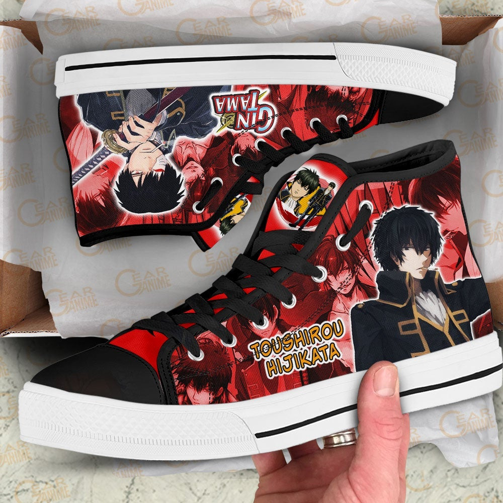 Toushirou Hijikata High Top Shoes Custom Gintama Anime Sneakers
