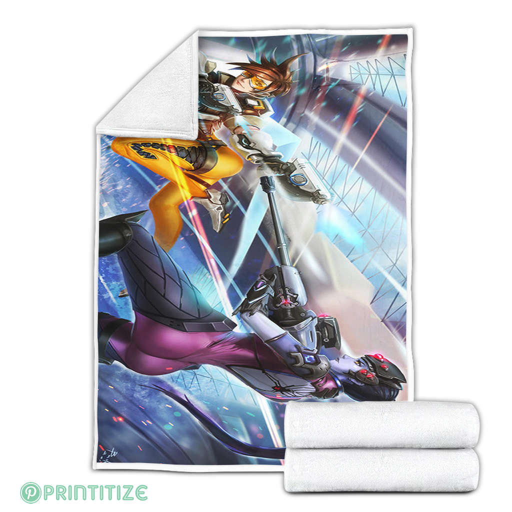 Tracer And Widowmaker Overwatch Fleece Blanket