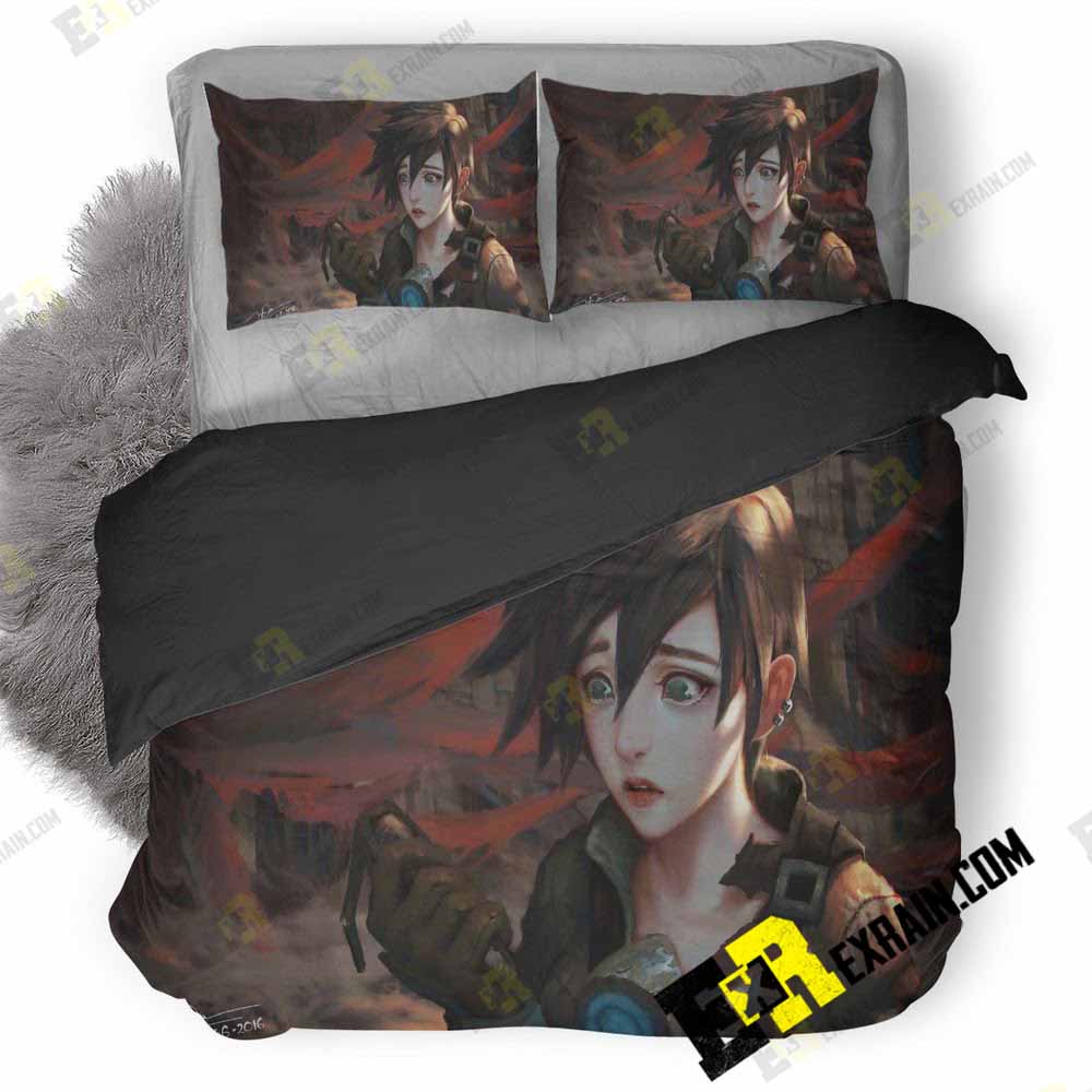 Tracer Overwatch Art Ho 3D Customized Duvet Cover Bedding Set