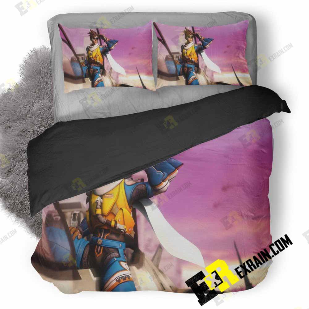 Tracer Overwatch Artwork Qu 3D Customized Duvet Cover Bedding Set