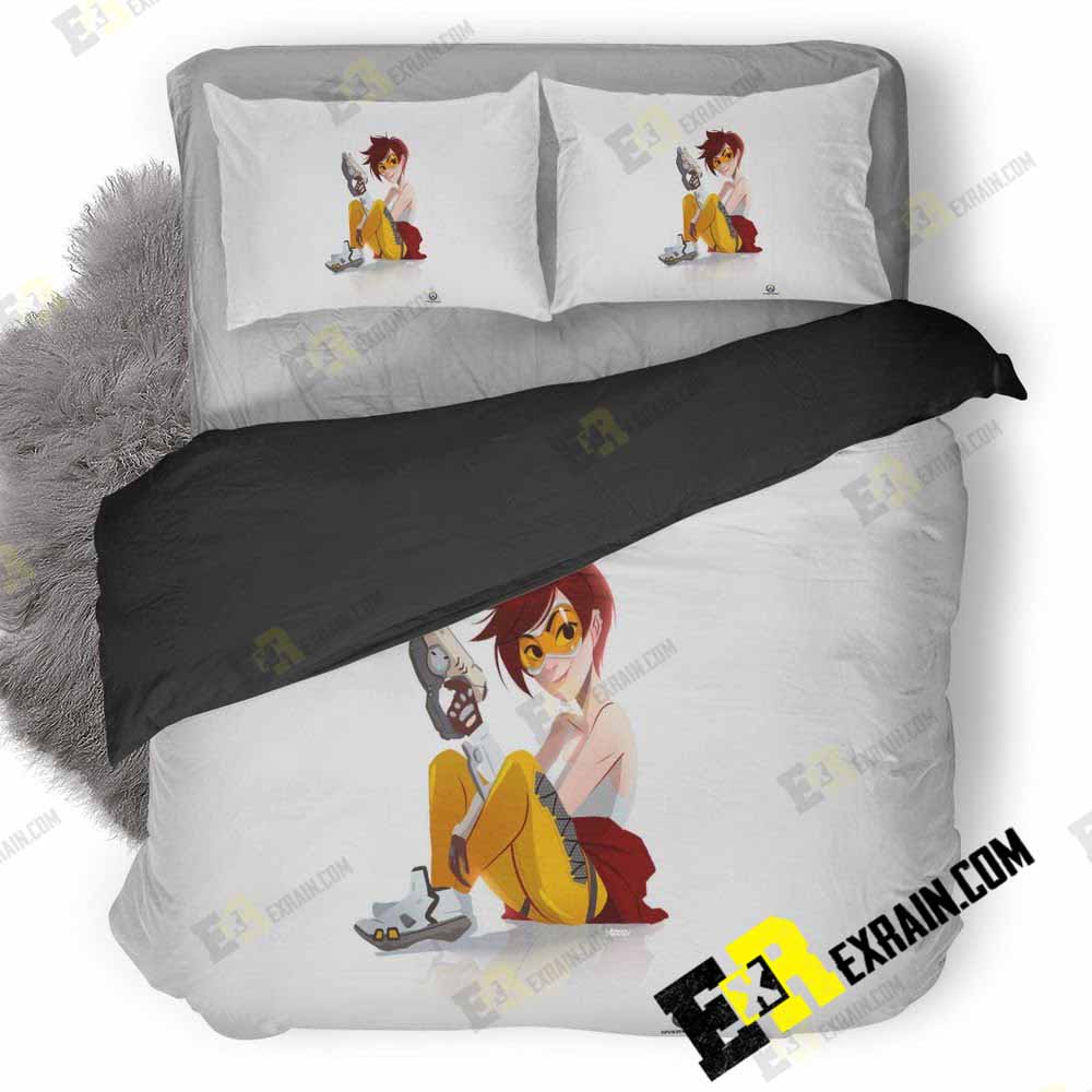 Tracer Overwatch Cartton Drawing Vn 3D Customized Duvet Cover Bedding Set