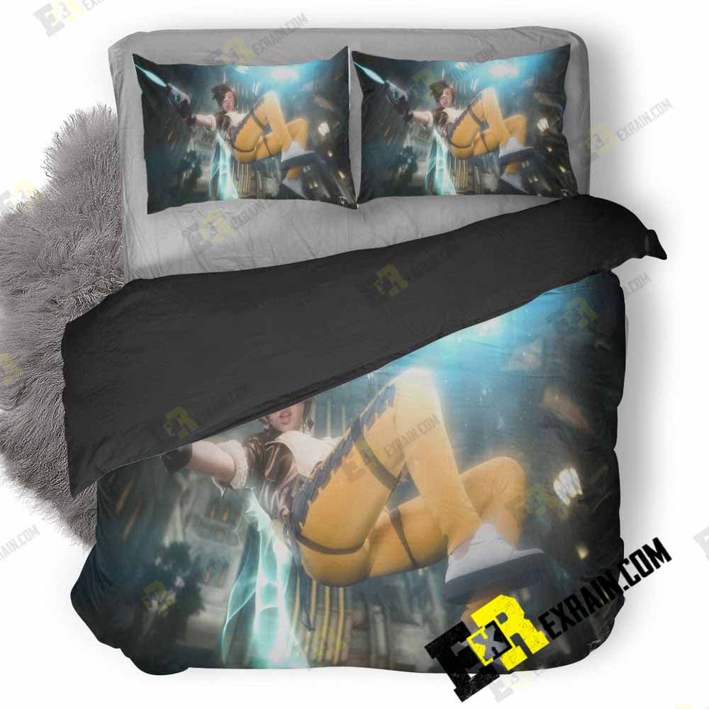 Tracer Overwatch Cosplay 9Q 3D Customized Duvet Cover Bedding Set