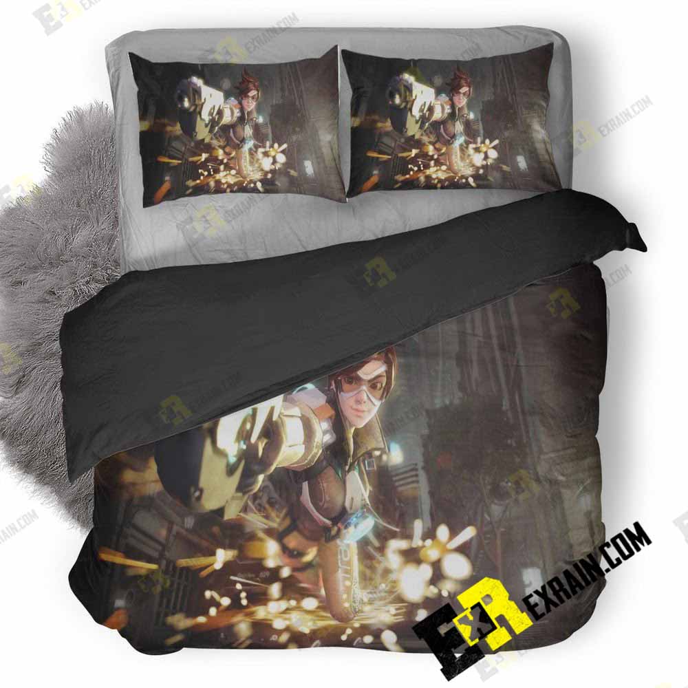 Tracer Overwatch Hd 3D Customized Duvet Cover Bedding Set