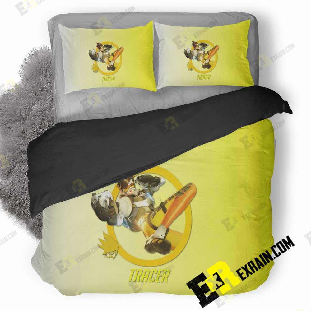 Tracer Overwatch Hero Np 3D Customized Duvet Cover Bedding Set