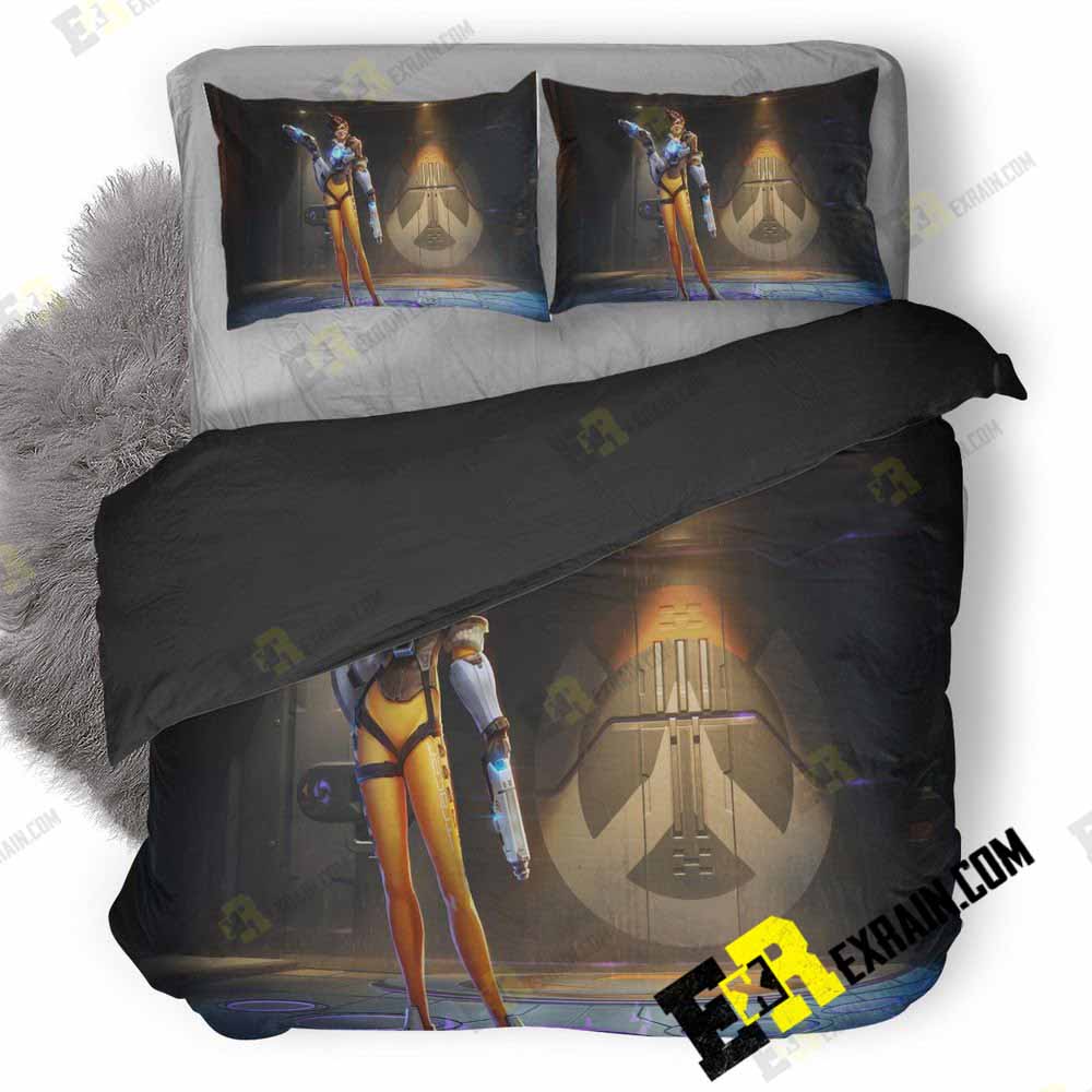 Tracer Overwatch Video Game Ap 3D Customized Duvet Cover Bedding Set
