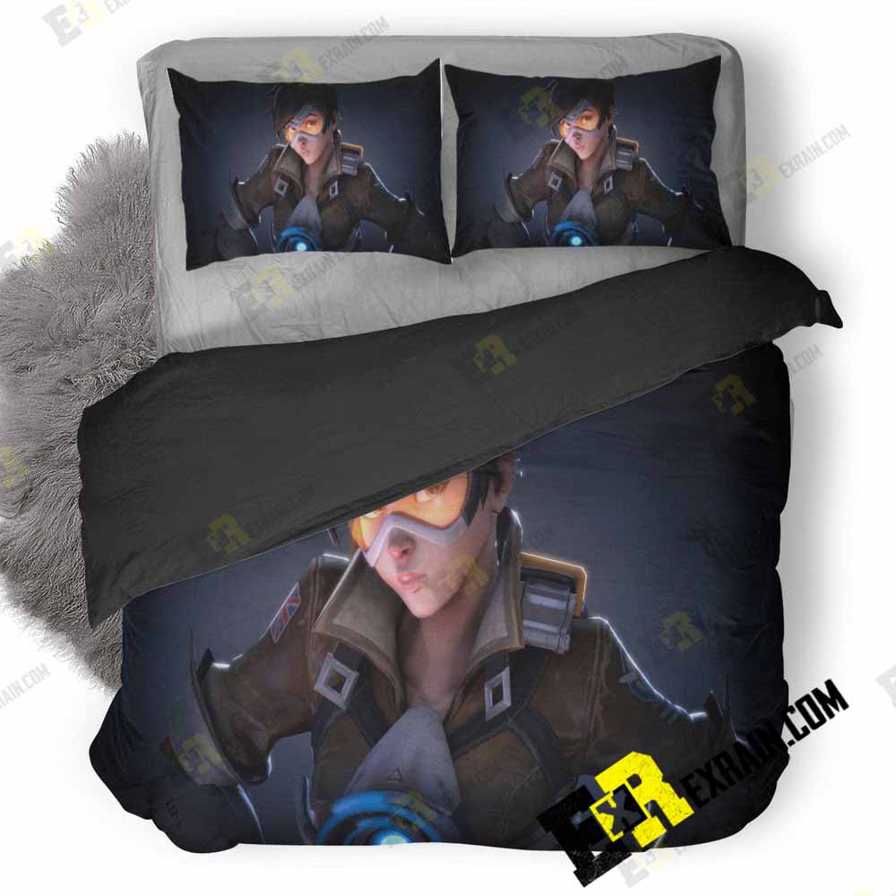 Tracer Ovewatch Art Lu 3D Customized Duvet Cover Bedding Set