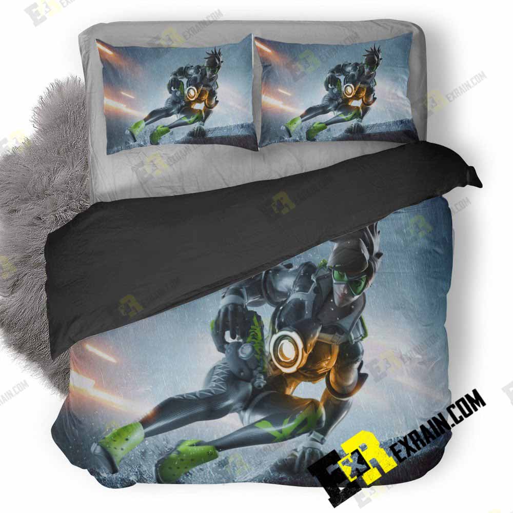 Tracer Ovewatch Artwork 8J 3D Customized Duvet Cover Bedding Set
